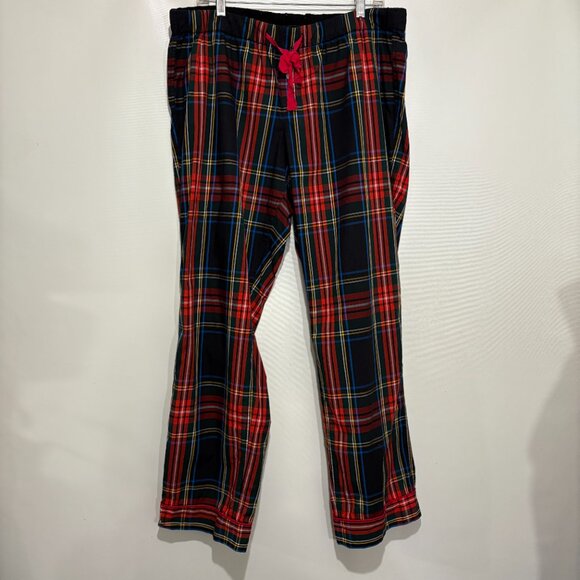 J. Crew L Multi-Color Tartan Plaid Cotton Pajamas Top Pants Set - Picture 4 of 7